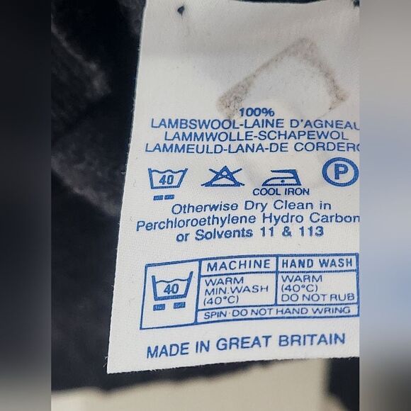 Auchterliones St Andrew SCOTLAND 112/44" XL BlackKnit 100%WOOL Lslv Men Sweater - Picture 5 of 7